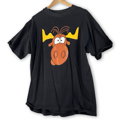 Vintage Taco Bell 1993 Rocky Bullwinkle Single Stich Tshirt Shirt Sz XL