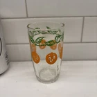 Vtg 1950's Federal Orange Juice Glass Anthropomorphic Smiley Face