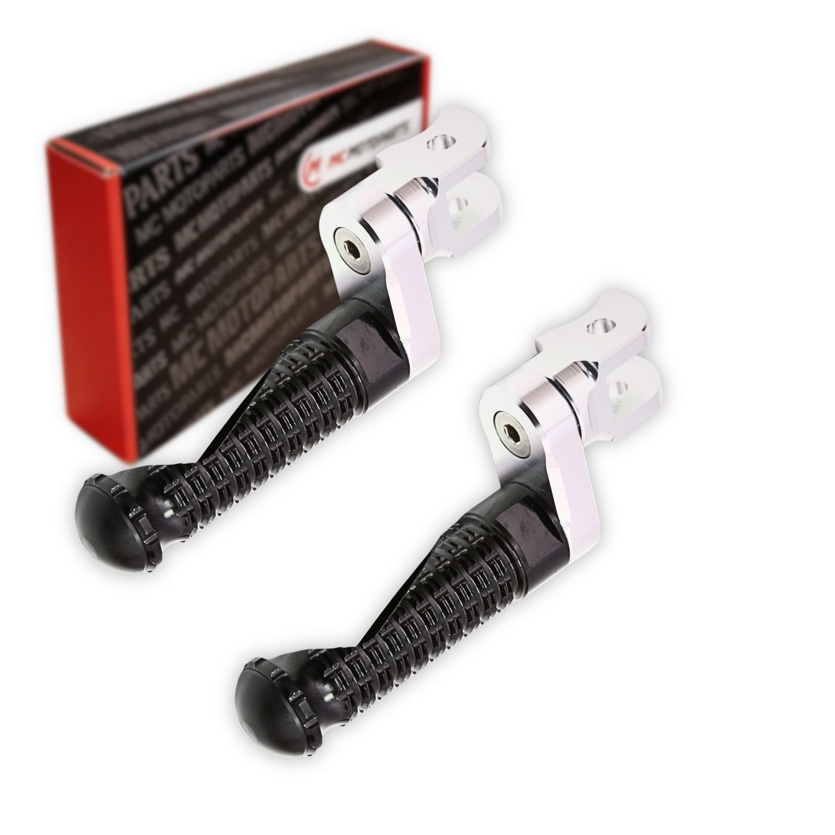 n！フットステージ 25mm Lowering Racing Black Front Rider Footpegs For Kawasaki ER-6N