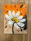 Original Abstract Daisy Flower Painting 14x11 canvas Modern Wall Art Home Decor — photo 3