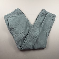 Vans Service Cargo Corduroy Pants Loose Tapered Fit Green Mens Size 31 Skater