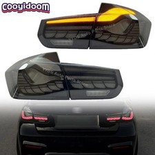 LH&RH Tail Lights For 2012-18 BMW M3 F30 F35 F80 Rear Light Smoked White LED GTS