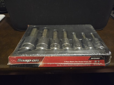 #ad #ad Snap On 7 pc 1 2quot; Metric Hex Bit Standard Socket Driver Set 307ESAMY New🌟🌟🌟 $249.99