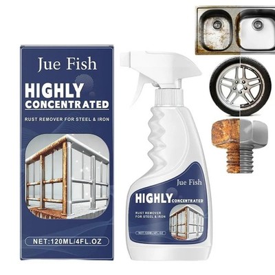Industrial Rust Remover 120ml Highly Concentrated Fast Acting Steel Iron Cleaner