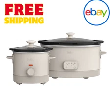 Bella 6-Quart Programmable Slow Cooker with Bonus 2-Quart Cooker Set