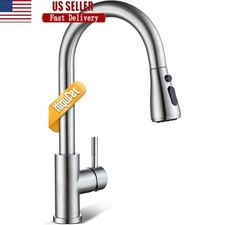 Pull Down Kitchen Faucet 360 Swivel Stainless Steel 3 Modes Lead Free Sink Tap
