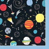 Servietten Space, 33 Cm, 16Stk., Partydeko