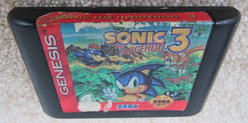 Sonic The Hedgehog 3 Sega Genesis Vintage Video Game Cartridge Only NON WORKING