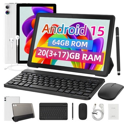Android 15 Tablet 20GB RAM 64GB ROM 2.4G/5G Wifi 5MP+8MP Camera Widevine L1