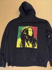 Bob Marley Hoodie Medium Zion Tag 24.5x26