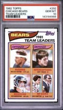 1982 Topps #292 Team Leaders Walter Payton PSA 10 RARE Pop 21 HOF Chicago Bears