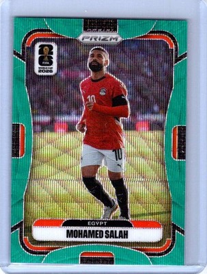 2026 Panini Prizm FIFA World Cup #220 Mohamed Salah Teal Wave Prizms #/99