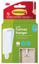 3M Command Large Canvas Hanger Hook White & 2 Adhesive Strips For Art & Prints 2.50 per strip