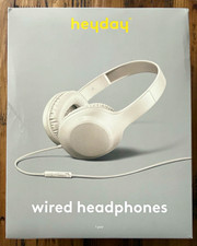 heyday Wired Headphones White 3.5mm Jack Comfort Fit Mic  Remote