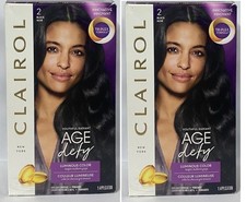 2 of Clairol Age Defy Gray Coverage Permanent Hair Color 2 Black