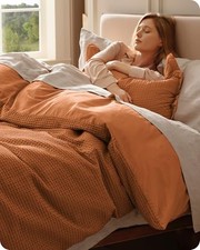 Cotton Duvet Cover King - King 104" x 90" 07 - Terracotta No Comforter 
