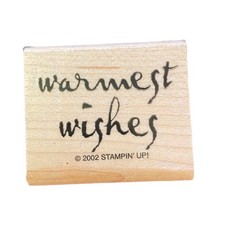 Stampin' Up 2002 Warmest Wishes Rubber Stamp NEW