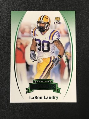 2007 Press Pass Legends #E-32 LaRon Landry Emerald /25 LSU Tigers