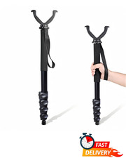 Adjustable Shooting Stick Monopod 22-62in Aluminum V Yoke Hunting Support