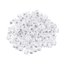 150 Pack Clothes Hanger Marker 5XL Size Tag Fit 3mm Rod White