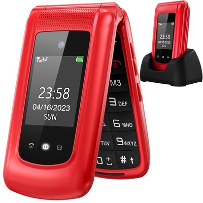 Seniorenhandy Klapphandy ohne Vertrag,GSM mit SOS Notruf,Dual SIM