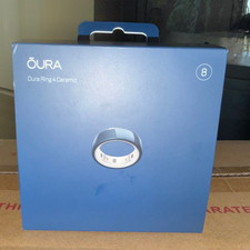 NEW Sealed Oura Ring Gen 4, Ceramic Size 8 Activity Tracker Midnight Blue Color