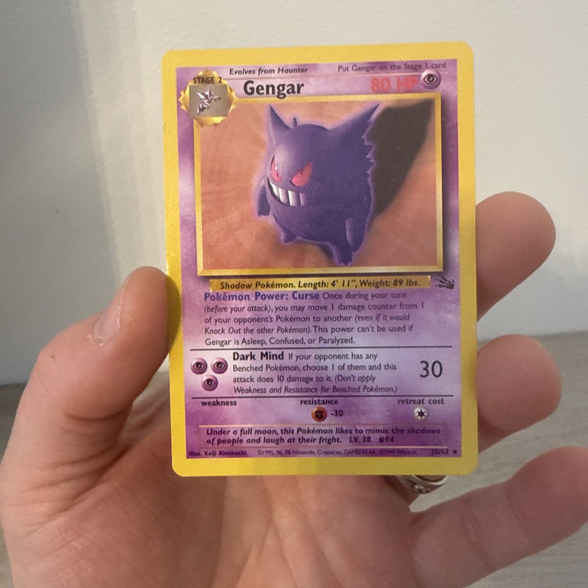 1995 gengar pokemon card Pokemon main image 0
