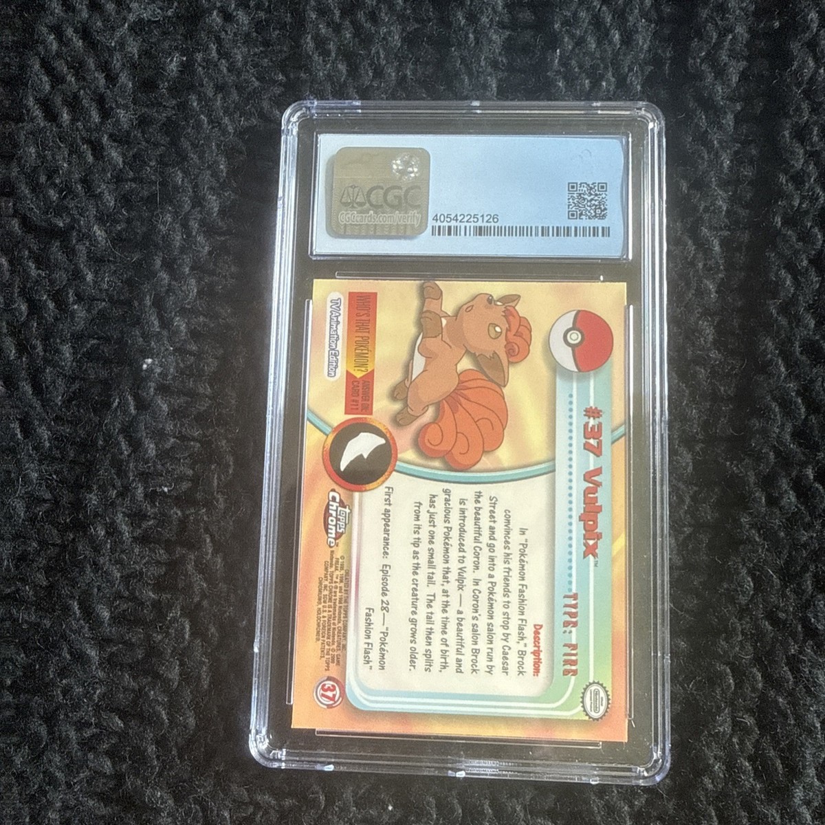 CGC 9 2000 TOPPS CHROME POKEMON TV #37 VULPIX | eBay