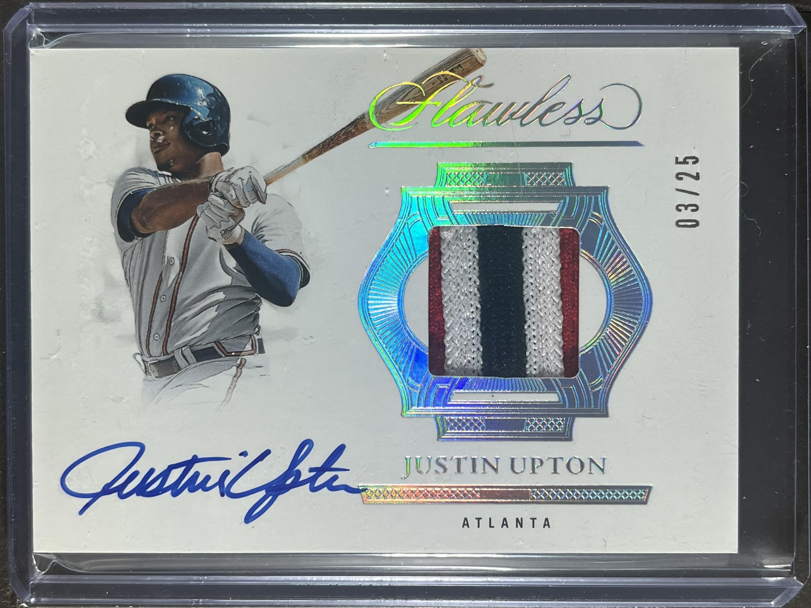 2024 Panini Flawless #PPH-JU Justin Upton Prime Patch Auto #/25 250019