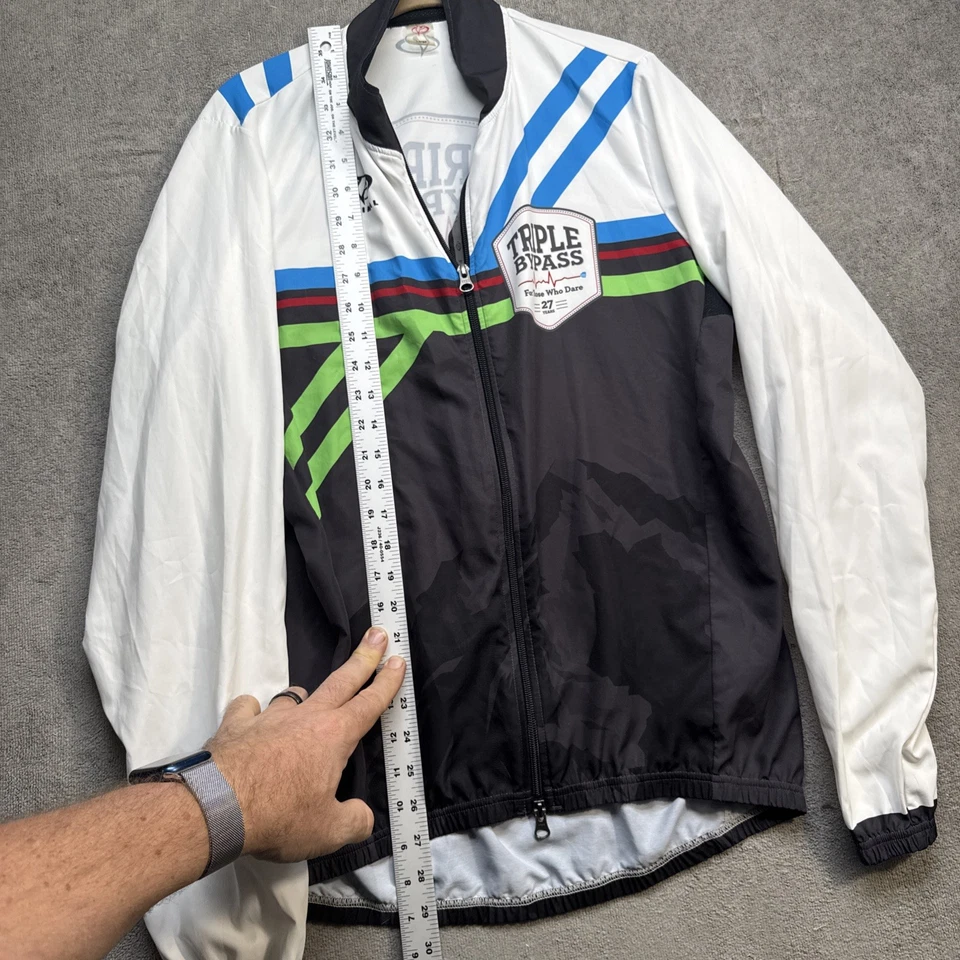 Primal Wear Triple Bypass Cycling Jacket Men’s Large Black White Windbreaker - Image 4 of 4