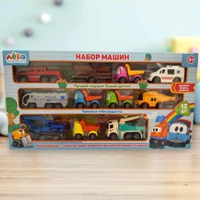 Leo the Truck Set of cars toy bath toy from the Truck Leo (10 vehicles)