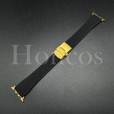 38 40 41 42 44 45 46 49 MM Aquanaut Rubber Band Strap For Apple Watch Series BLK