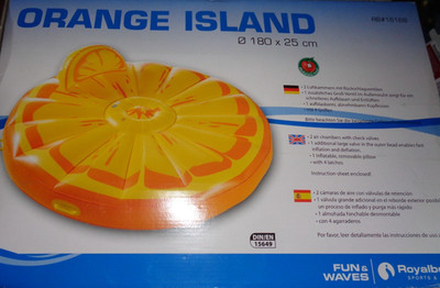Luftmatratze ORANGE ISLAND 180 x 25 cm,NEU