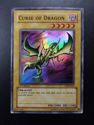 YUGIOH 2002 | CURSE OF DRAGON | LOB-E053 | 1ST EDITION | GOOD (HP)