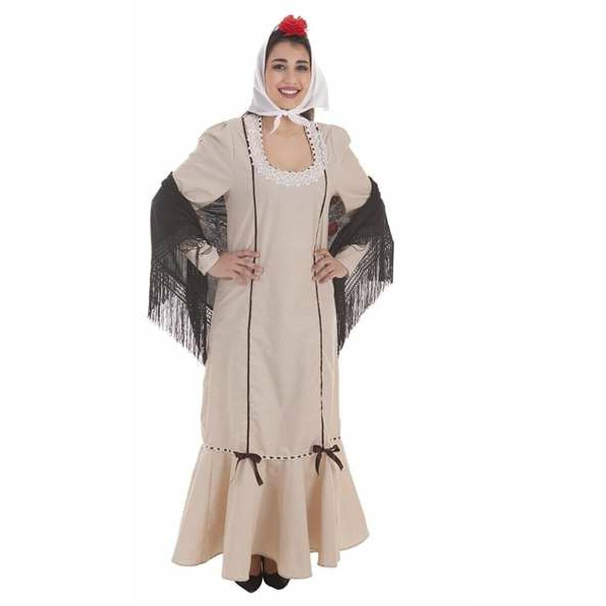 Disfraz para Adultos Chulapa Beige L [2 Piezas]
