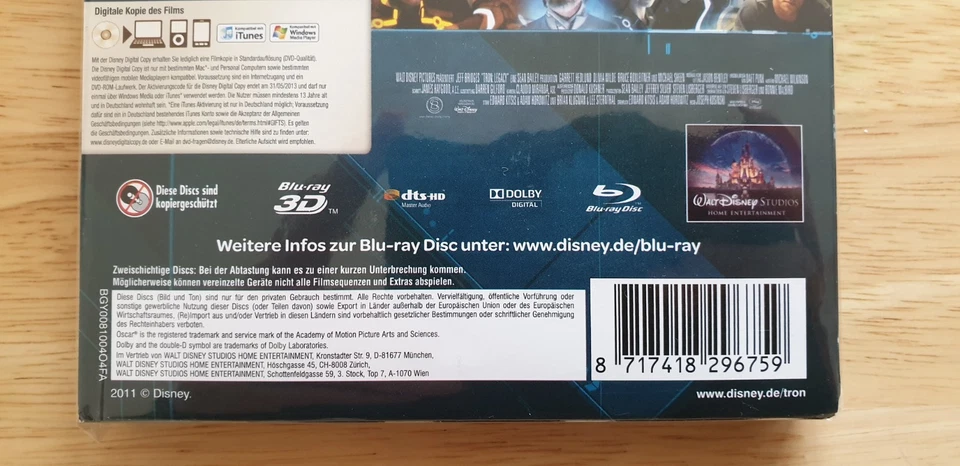 Tron Legacy Steelbook 3D Blu-ray German Edition Rare OOP Mint Condition - Image 3 of 4