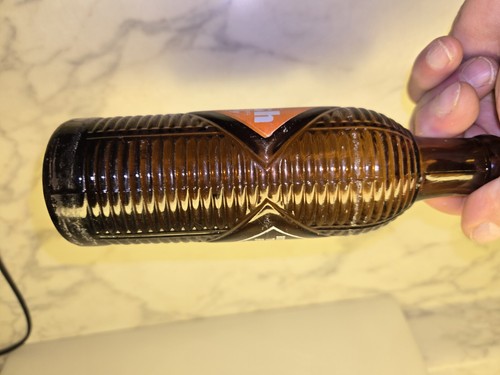 VINTAGE 7 OZ RIBBED AMBER SODA BOTTLE POP ORANGE CRUSH - Picture 6 of 8