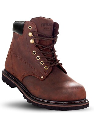 EVERBOOTS Tank S Steel Toe Work Boots Mens 6/Womens 8- Safety Construction Boots