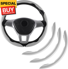 3pcs Car Carbon Fiber Anti-Skid Steering Wheel Cover  Segmented Steering Wheel Pr