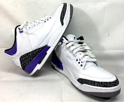 Nike Air Jordan 3 Retro CT8532-105 White/Black-Dark Iris - Size  