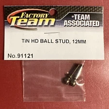 Team Associated 91121 Titanium Nitride TiN 12mm Ballstud 2pc Set RC10B5 B5M SC10