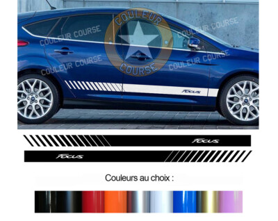 2 X UNTERE STREIFEN FÜR FORD FOCUS RS ST DECO TÜR AUFKLEBER BD500-50