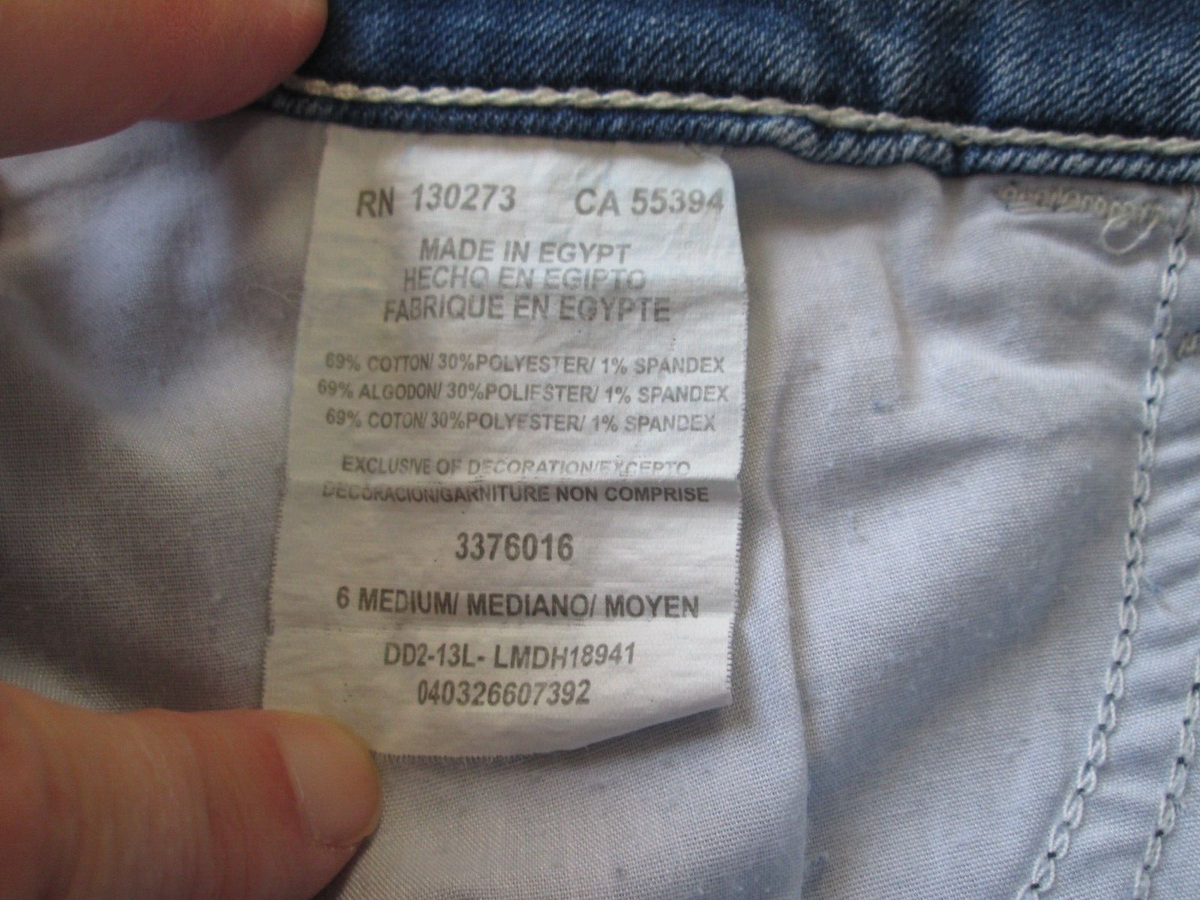 リンゴ Lee Capri Jeans Womens Size 6 28x21 Slender Secret Distressed