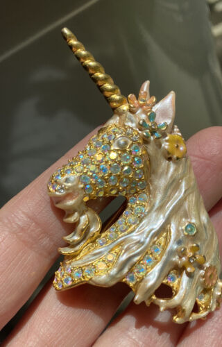🌈 Stunning New Kirks Folly Ophelia Unicorn In Captivity Brooch (Rare) Sold Out