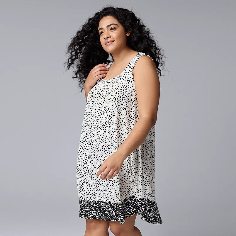 SIMPLY VERA WANG Nightgown Sleepshirt Size 2X - Ivory SIMPLY VERA WANG Nightgown Sleepshirt Size 2X - Ivory