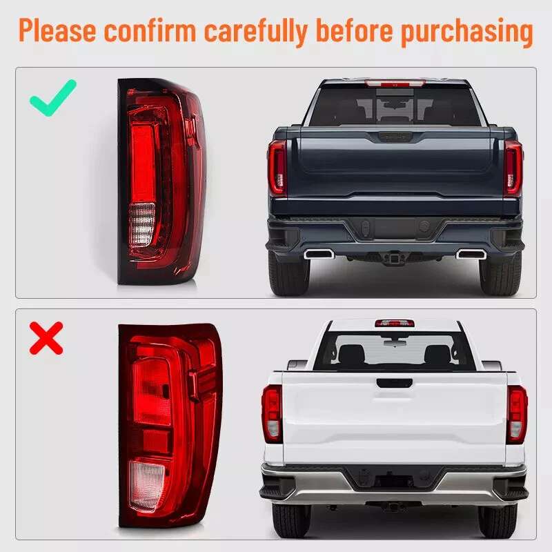 Rear Right Full LED Tail Light Assy W/ Bulbs For GMC Sierra 1500 2500HD 2019-23 Foto 2 de 4