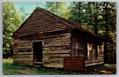 Postcard Little Greenbriar School Smokey Mountains National Park N.C. E 24