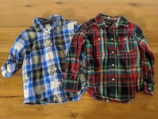 Chaps and Gymboree Youth Long Sleeve Button Down Shirts. Lot of 2. Size 5