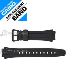 Genuine Casio Black Rubber Watch Band Strap AQ-160W-1BV AQ-163W-1B AQ-163WG-7B