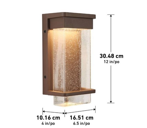NEW Artika Para Bronze Modern Bubble Glass Integrated LED Indoor/Outdoor Sconce - Picture 3 of 6